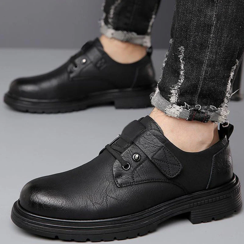 📢📢73 % de réduction!!!📍Chaussures Rétro Respirantes en PU Cuir à Semelle Souple pour Hommes - Image 3