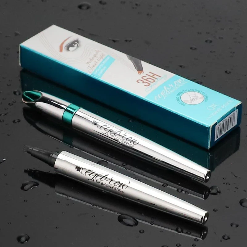 🔥Achetez 1 obtenez 1 gratuit 🔥 Crayon à sourcils résistant à l'eau et à la transpiration avec 4 fourchettes de tatouage de sourcils. - Image 11