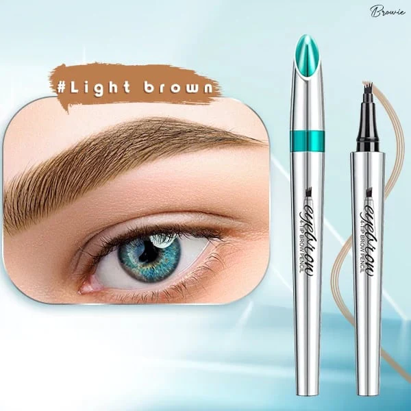 🔥Achetez 1 obtenez 1 gratuit 🔥 Crayon à sourcils résistant à l'eau et à la transpiration avec 4 fourchettes de tatouage de sourcils. - Image 5