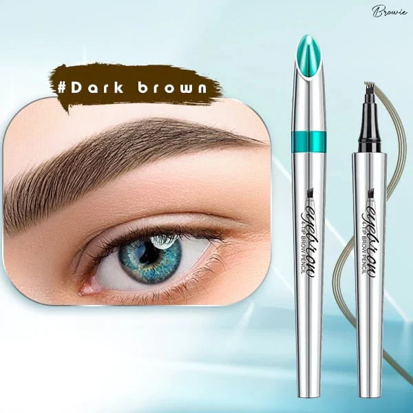 🔥Achetez 1 obtenez 1 gratuit 🔥 Crayon à sourcils résistant à l'eau et à la transpiration avec 4 fourchettes de tatouage de sourcils. - Image 6
