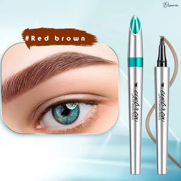 🔥Achetez 1 obtenez 1 gratuit 🔥 Crayon à sourcils résistant à l'eau et à la transpiration avec 4 fourchettes de tatouage de sourcils. - Image 7