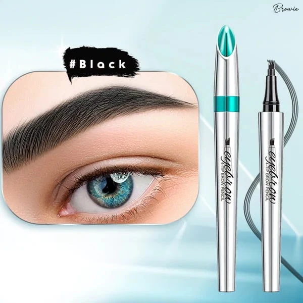 🔥Achetez 1 obtenez 1 gratuit 🔥 Crayon à sourcils résistant à l'eau et à la transpiration avec 4 fourchettes de tatouage de sourcils. - Image 8