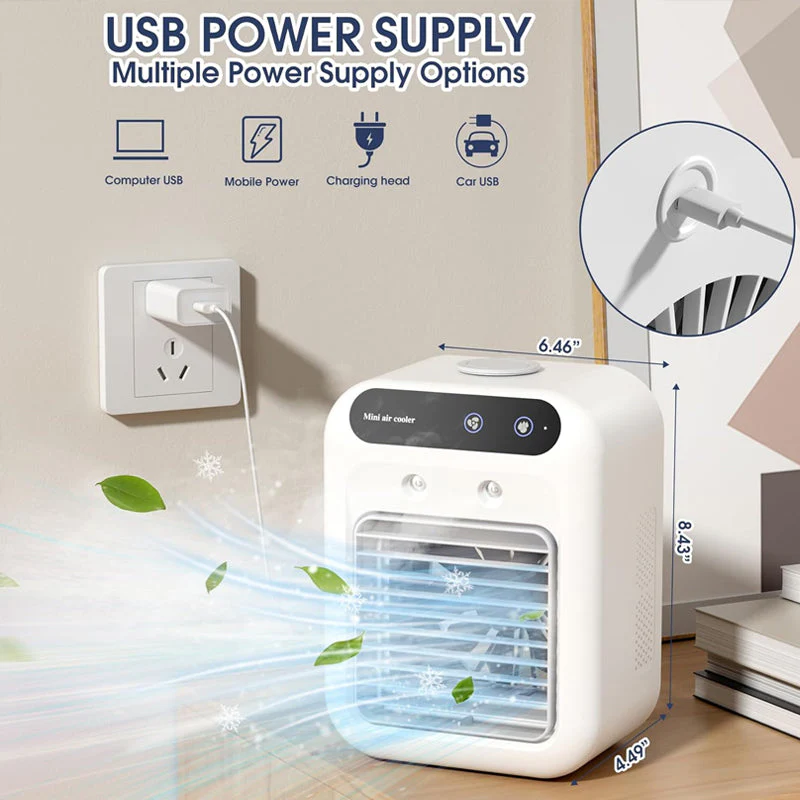 đPromotion d'Ă©tĂ© d'une durĂ©e limitĂ©e 65% de rĂ©ductionâšâïžMini climatiseur portable avec refroidisseur et humidificateur - Image 3