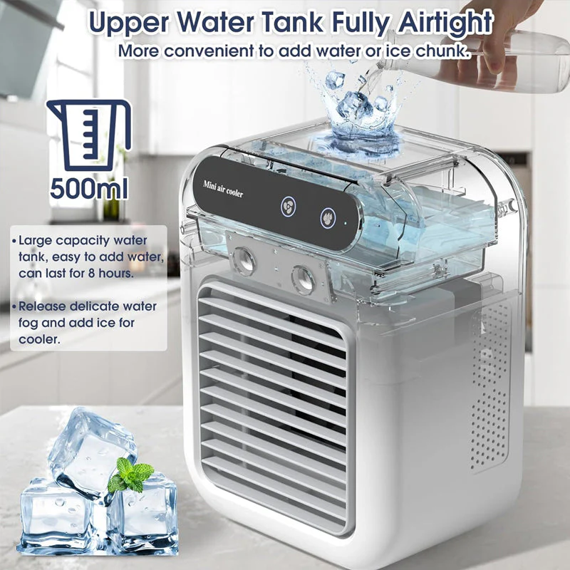 đPromotion d'Ă©tĂ© d'une durĂ©e limitĂ©e 65% de rĂ©ductionâšâïžMini climatiseur portable avec refroidisseur et humidificateur - Image 4