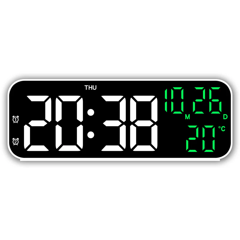 📢📢50 % de réduction !! ⏰ Moniteur intelligent de pièce – Réveil LED avec température, double alarme & affichage clair pour chambre/bureau 🌡️🌙 - Image 4