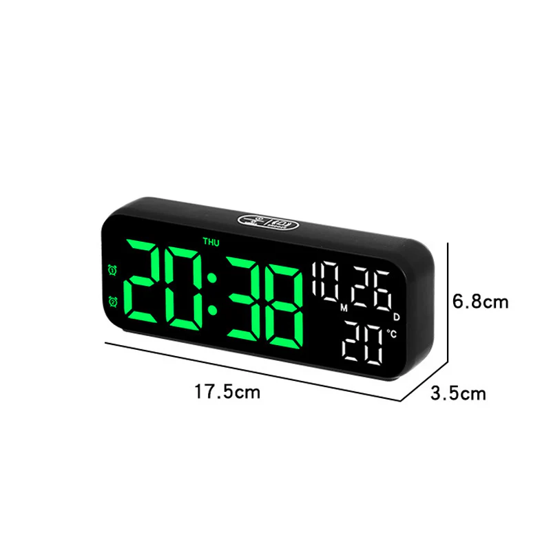 📢📢50 % de réduction !! ⏰ Moniteur intelligent de pièce – Réveil LED avec température, double alarme & affichage clair pour chambre/bureau 🌡️🌙 - Image 9