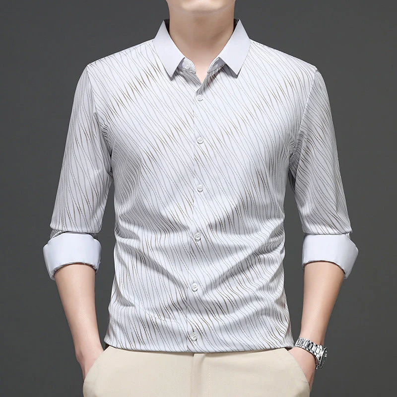 Chemise à Manches Longues Décontractée Tendance pour Homme - Image 11