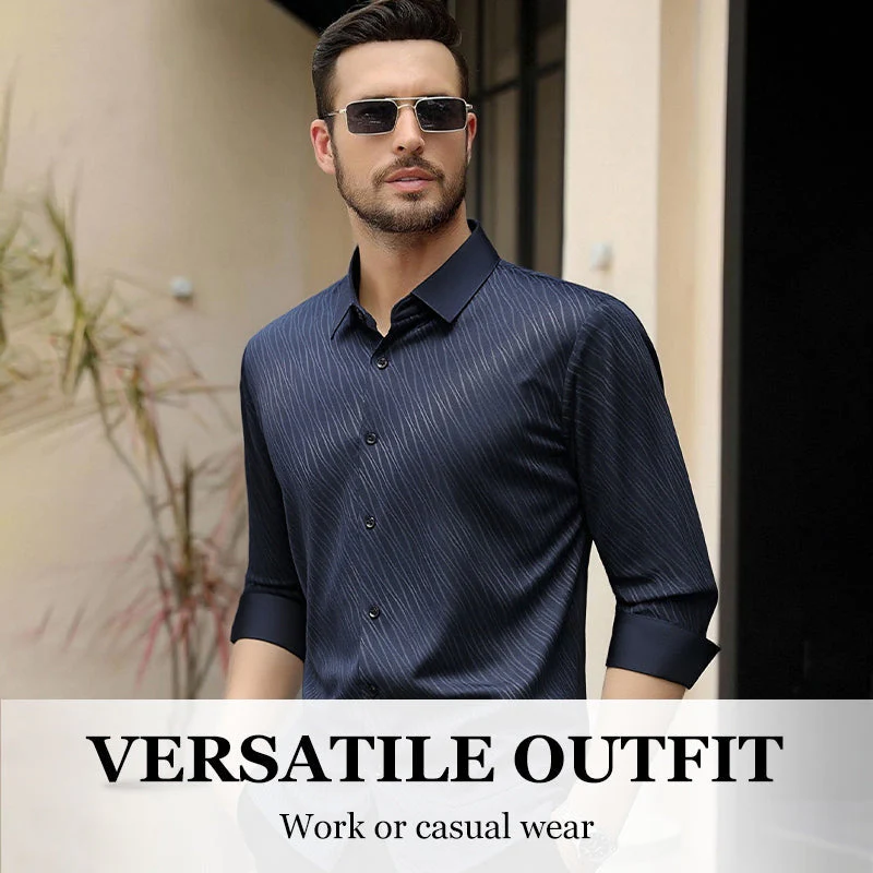 Chemise à Manches Longues Décontractée Tendance pour Homme - Image 3
