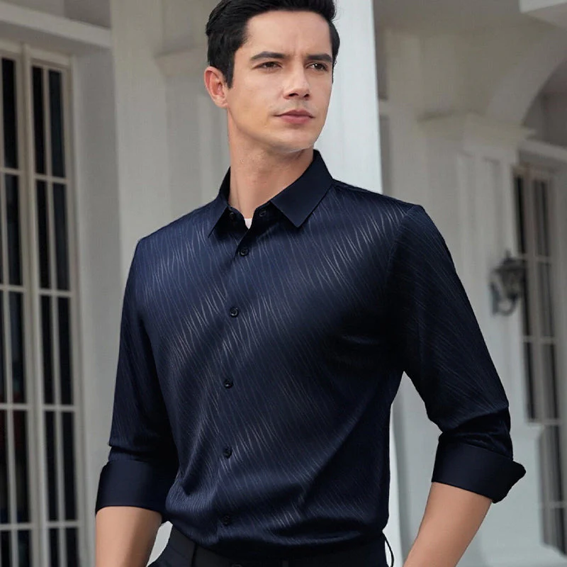 Chemise à Manches Longues Décontractée Tendance pour Homme - Image 4