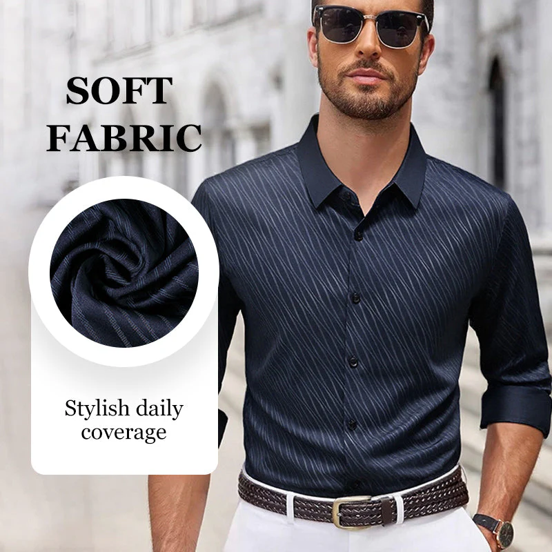 Chemise à Manches Longues Décontractée Tendance pour Homme - Image 5