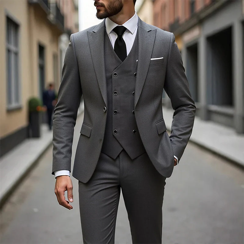 Costume 3 pièces coupe slim pour homme - Image 10