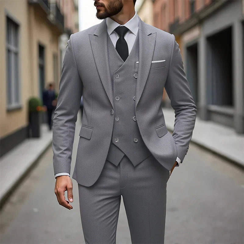 Costume 3 pièces coupe slim pour homme - Image 11