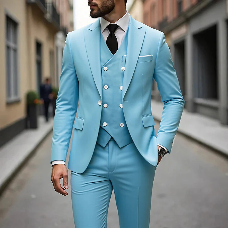 Costume 3 pièces coupe slim pour homme - Image 15