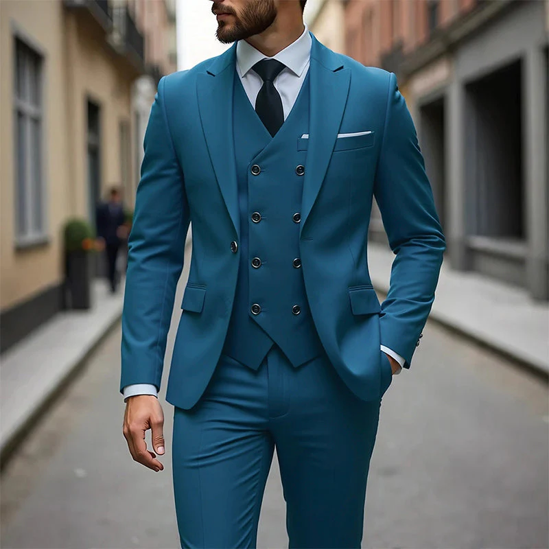 Costume 3 pièces coupe slim pour homme - Image 18