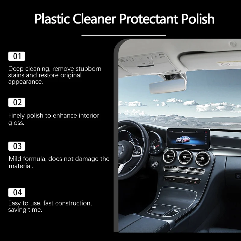 📢Achetez 3 obtenez 2 gratuitement🚗Nettoyant multifonction avec polissage protecteur pour intérieur de voiture✨ - Image 5