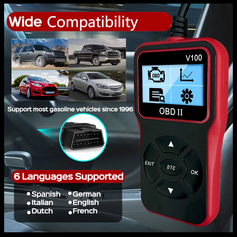 📢📢60% de réduction !! ⏰ Version 2026 Dernière Mise à Jour 🆙 | Lecteur de Codes Défaut Moteur Automobile Multifonction 🔧 - Image 3