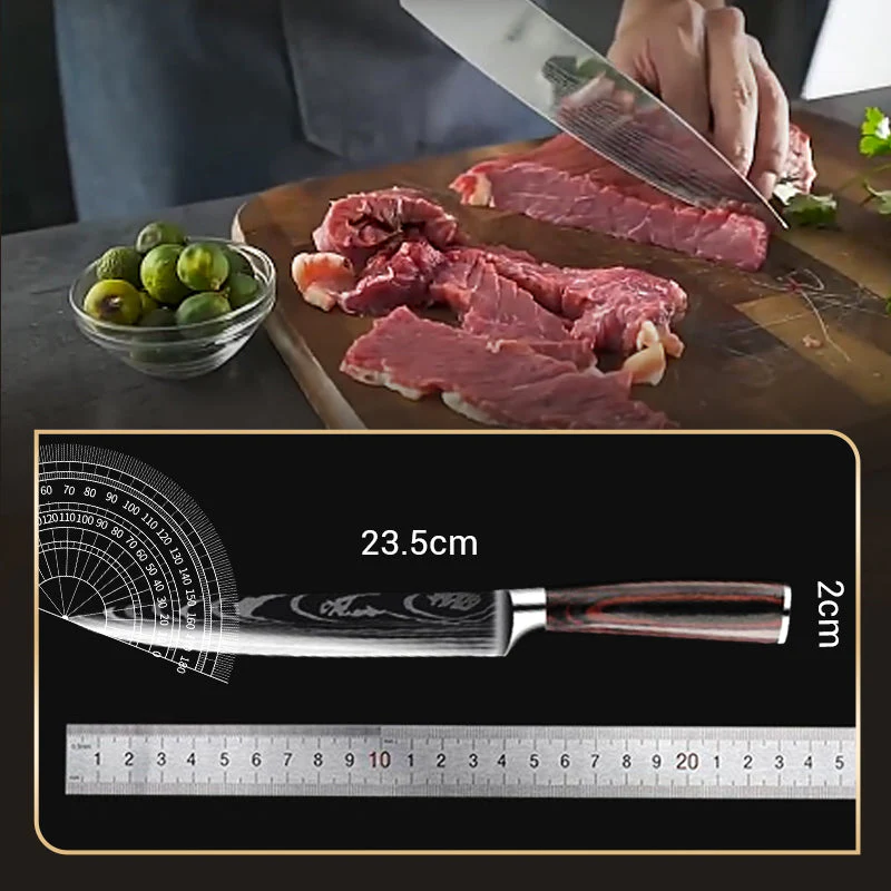 🔪🔪🔪Couteau de cuisine polyvalent à manche en bois - Image 8