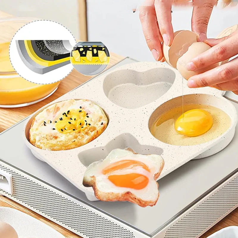 đ„2025chaleur de venteđ„PoĂȘle Ă omelette multifonctionnelle 4 trous