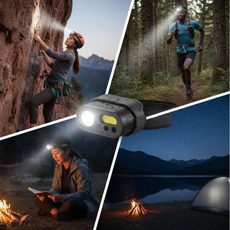 📢📢60% de réduction ! ⏰Lampe frontale LED rechargeable multifonctionnelle - Image 7