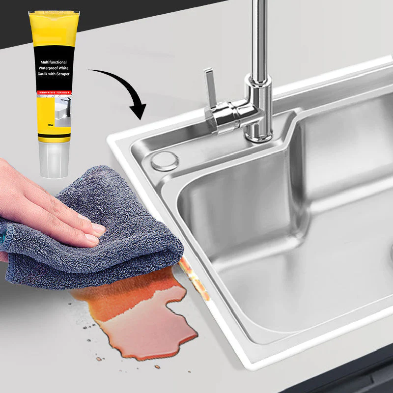 🚿 ACHETEZ 2 - RECEVEZ 1 GRATUIT ! ✨ Mastic Blanc Imperméable Multifonction - Scellant Étanche pour Joints, Rebords et Réparations 🛠️🧱 - Image 7
