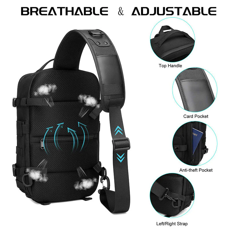 🎒Sac à dos Multi - usage anti - vol voyage tactique Sling - Image 9
