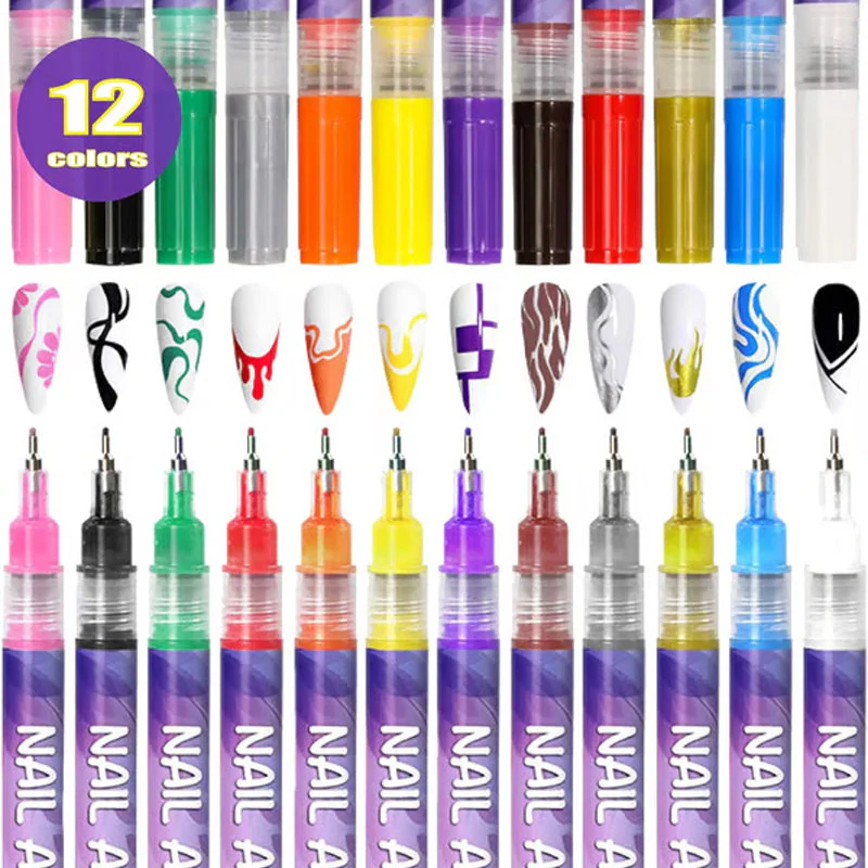 ⏳Spécial à durée limitée⏰Coffret de 12 Stylos pour Nail Art💅 - Image 5
