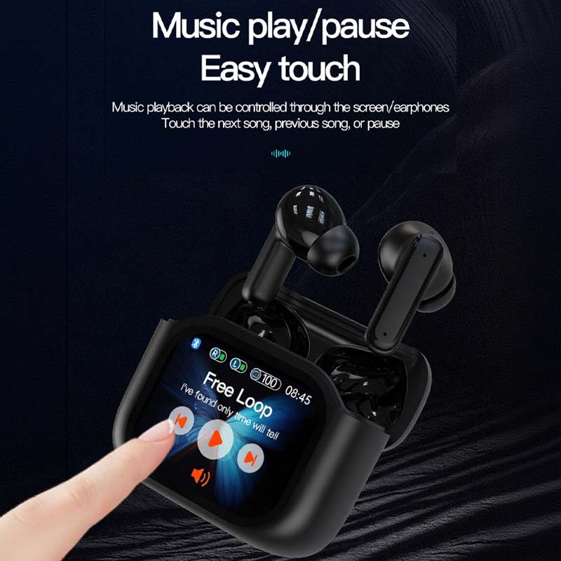 Écouteurs compacts à commande tactile et son clair 📍LED Full-Color Display📍 Active Noise Cancellation (ANC)📍 Touch Controls📍 Bluetooth 5.4
