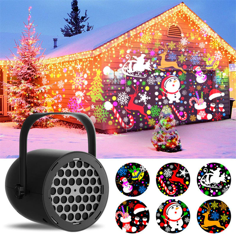 📢📢50 % de réduction !!! 🎅Projecteur de Noël USB à 16 Motifs Magiques ! ✨❄️