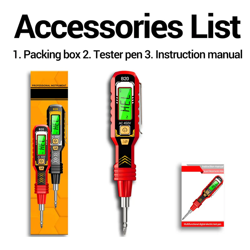 📢📢50 % de réduction !!⏰ Testeur de Tension Sans Contact – Détection AC 12-1000V, Écran LCD avec Rétro-Éclairage & Indication par Bip et Lumière 🛡️ - Image 8