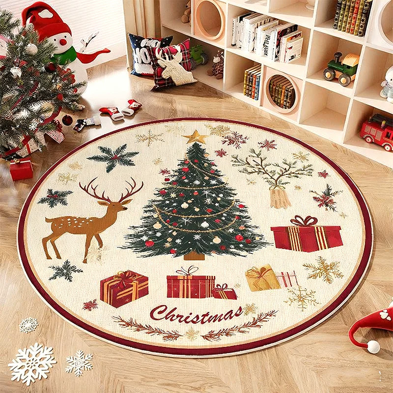 📢📢60% DE RÉDUCTION !!! 🎅Tapis antidérapant rond pour sapin de Noël