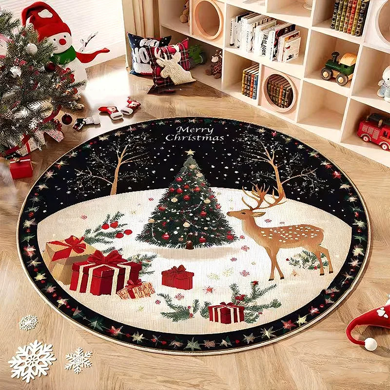📢📢60% DE RÉDUCTION !!! 🎅Tapis antidérapant rond pour sapin de Noël - Image 2