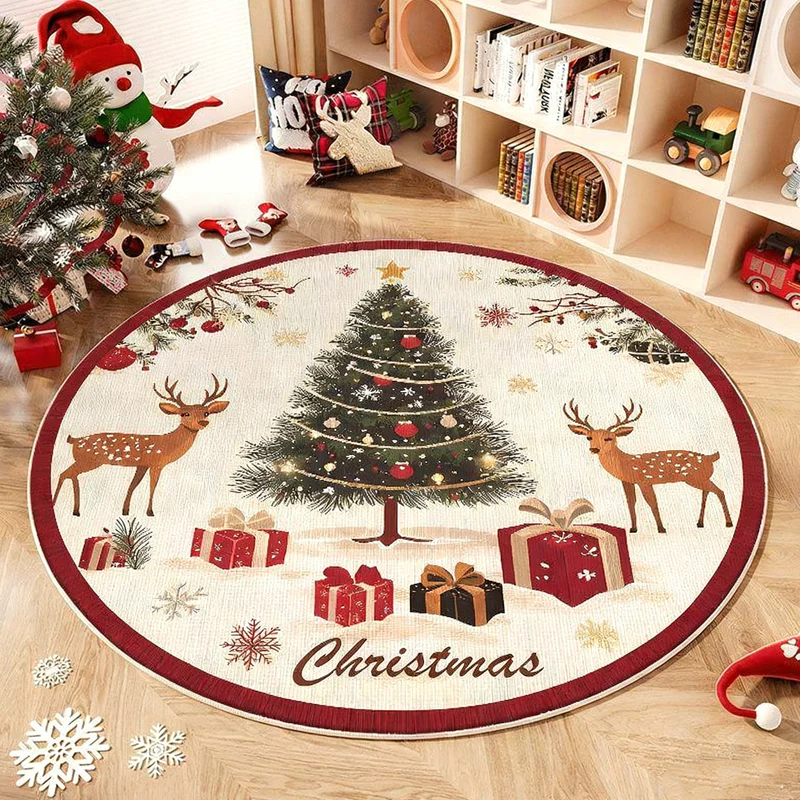 📢📢60% DE RÉDUCTION !!! 🎅Tapis antidérapant rond pour sapin de Noël - Image 5