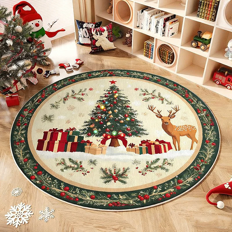 📢📢60% DE RÉDUCTION !!! 🎅Tapis antidérapant rond pour sapin de Noël - Image 8