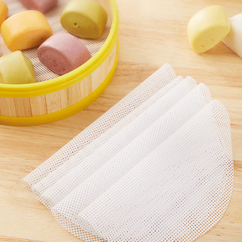 Non-Stick Silicone Round Steamer Mat for Buns & Dumplings - Image 2