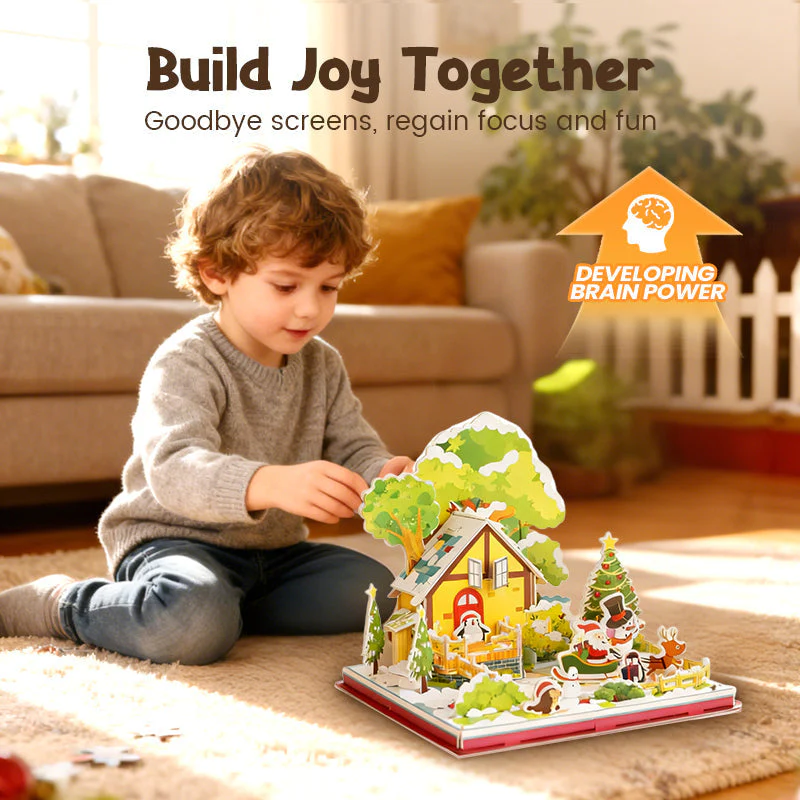 📢📢60 % de réduction !!!🎅Kit de puzzle de Noël 3D à assembler soi-même - Image 4