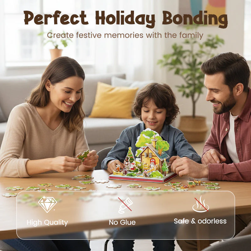 📢📢60 % de réduction !!!🎅Kit de puzzle de Noël 3D à assembler soi-même - Image 6