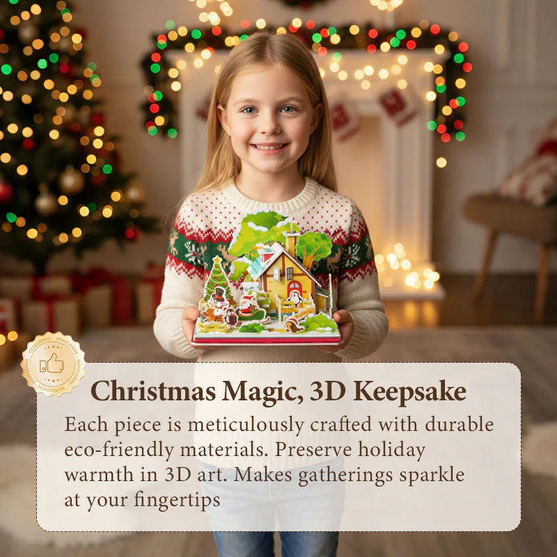 📢📢60 % de réduction !!!🎅Kit de puzzle de Noël 3D à assembler soi-même - Image 7