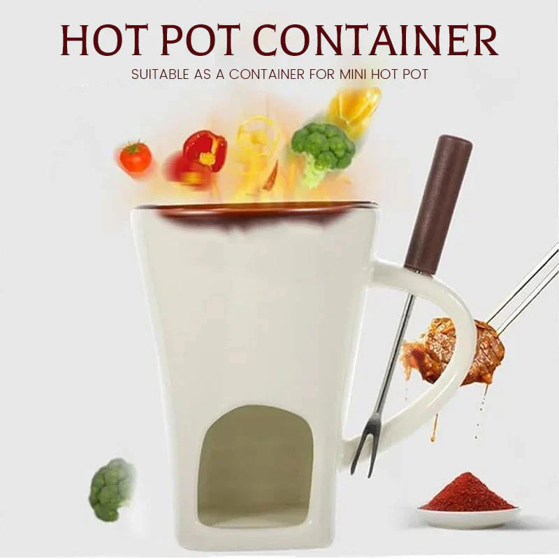 🔥 40% DE RÉDUCTION ! ✨ Tasse Chauffante en Céramique - Design Élégant avec Support Bougie, Parfaite pour Chocolat et Fondue 🔥🕯️ - Image 3