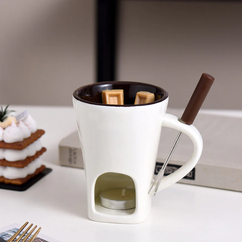 🔥 40% DE RÉDUCTION ! ✨ Tasse Chauffante en Céramique - Design Élégant avec Support Bougie, Parfaite pour Chocolat et Fondue 🔥🕯️ - Image 9