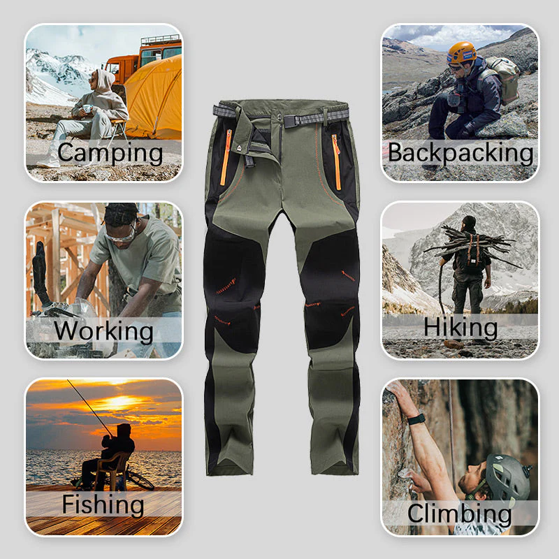 👖 60% DE RÉDUCTION! ✨ Pantalon de Randonnée - Coupe-Vent, Imperméable et Chaud avec Taille Élastique pour Randonnée et Voyages 🏔️🌧️ - Image 7