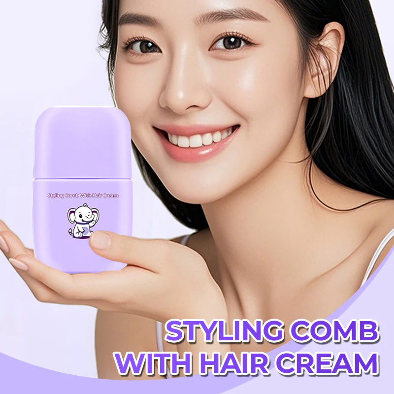 📢📢50 %  DE RÉDUCTION !! ⏰Peigne coiffant avec crème capillaire🦋Votre routine, en ordre✨