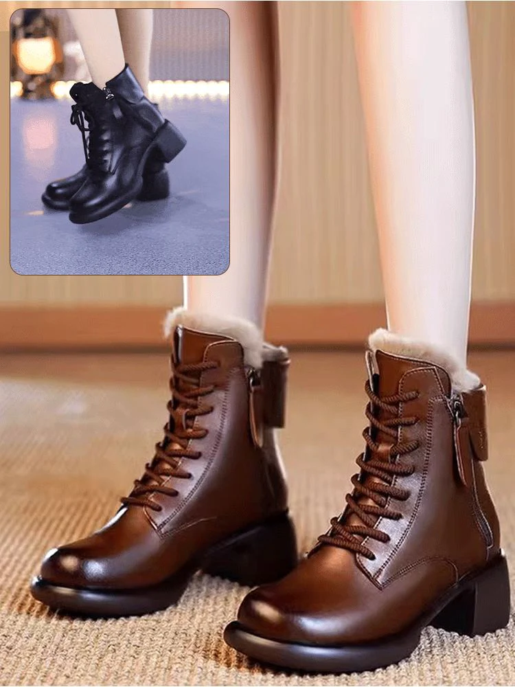 📢📢60 %  DE RÉDUCTION !! ⏰Le meilleur cadeau - Bottes pour femmes au style vintage élégant à la française - Image 3