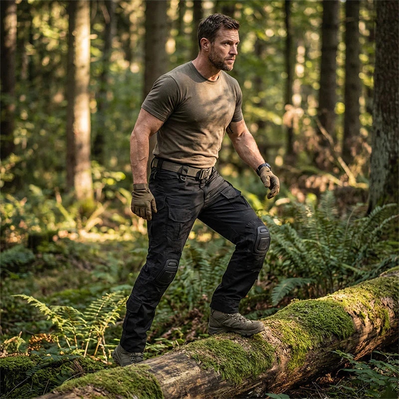 📢📢50 % de réduction !! ⏰Pantalon cargo tactique pour homme avec genouillères intégrées – Conçu pour la mobilité, la durabilité et un rangement prêt à l'emploi - Image 3