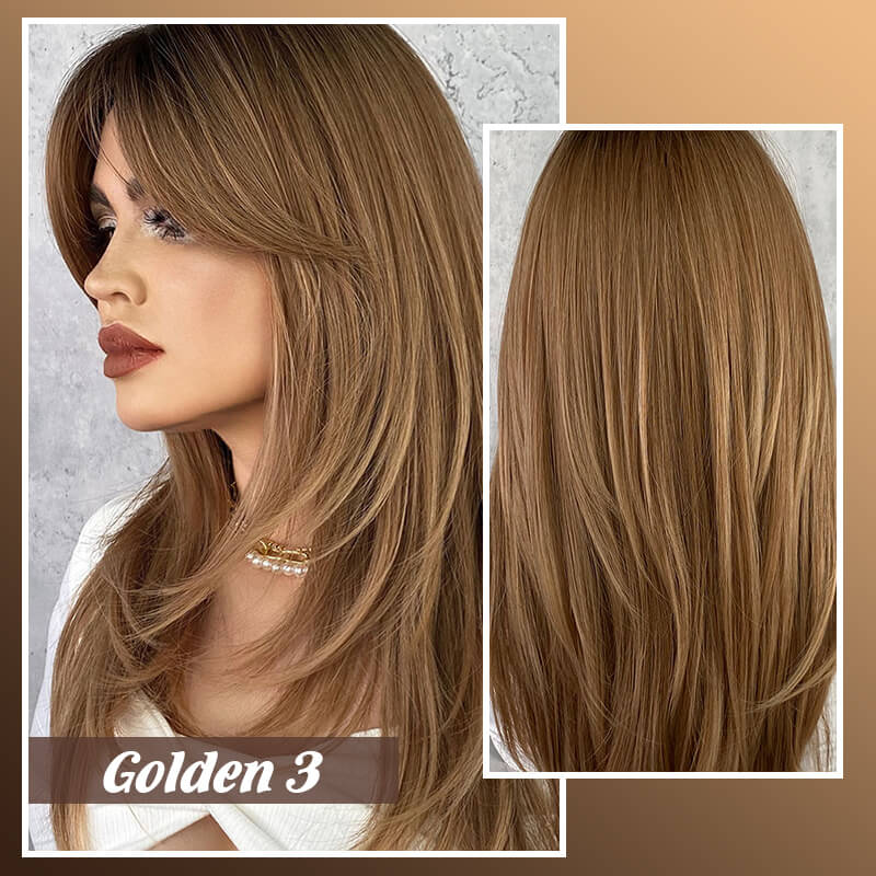 đPerruque cheveux longs Perruque Ă frange dĂ©gradĂ©e - Image 10