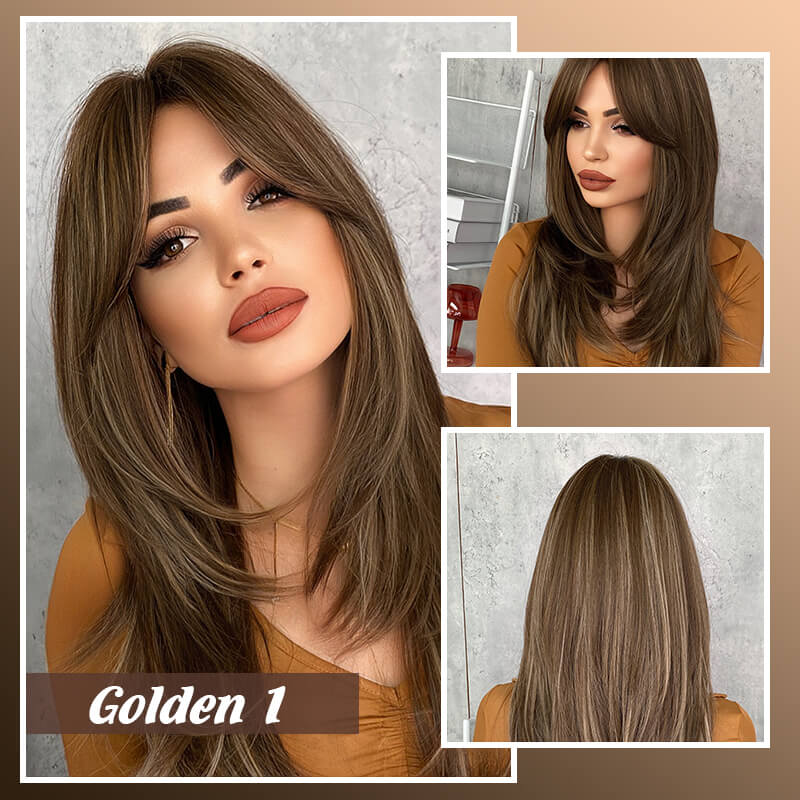 đPerruque cheveux longs Perruque Ă frange dĂ©gradĂ©e - Image 15