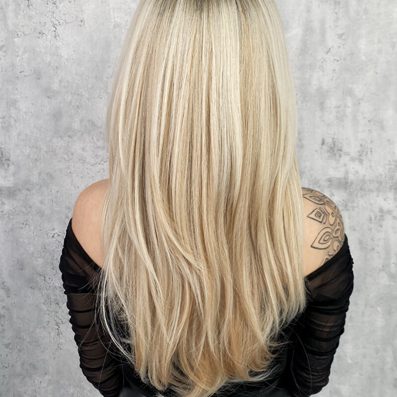 đPerruque cheveux longs Perruque Ă frange dĂ©gradĂ©e - Image 2