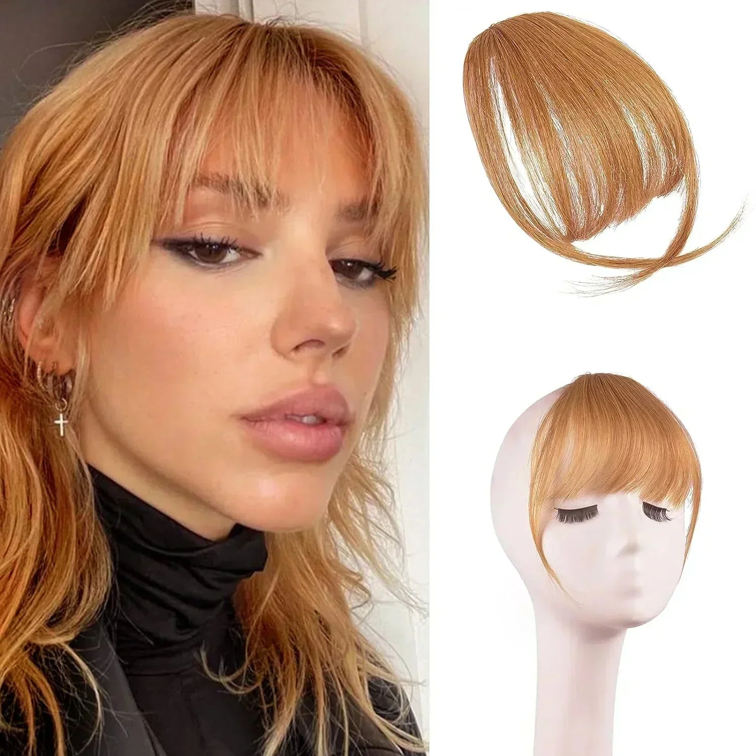 💥💥💖💖 Franges à clipser 100% extensions de cheveux authentiques franges aériennes💖💖💥💥 - Image 15
