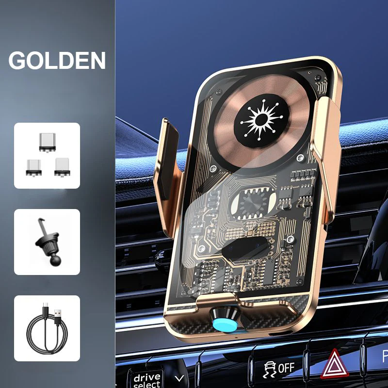 🔥Support de téléphone de voiture mécanique Support de charge🔥 sans fil - Image 12
