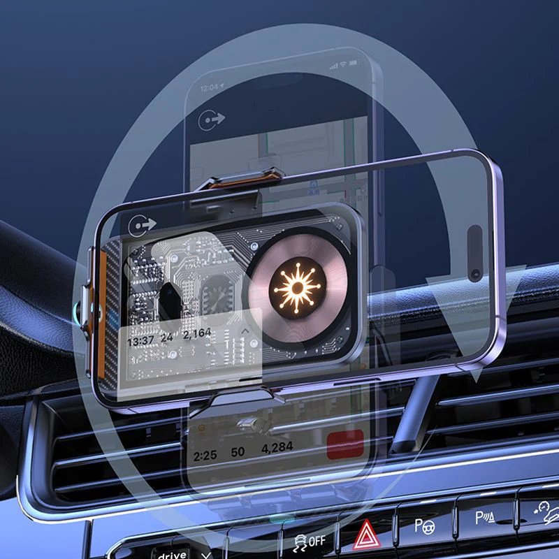 🔥Support de téléphone de voiture mécanique Support de charge🔥 sans fil - Image 4