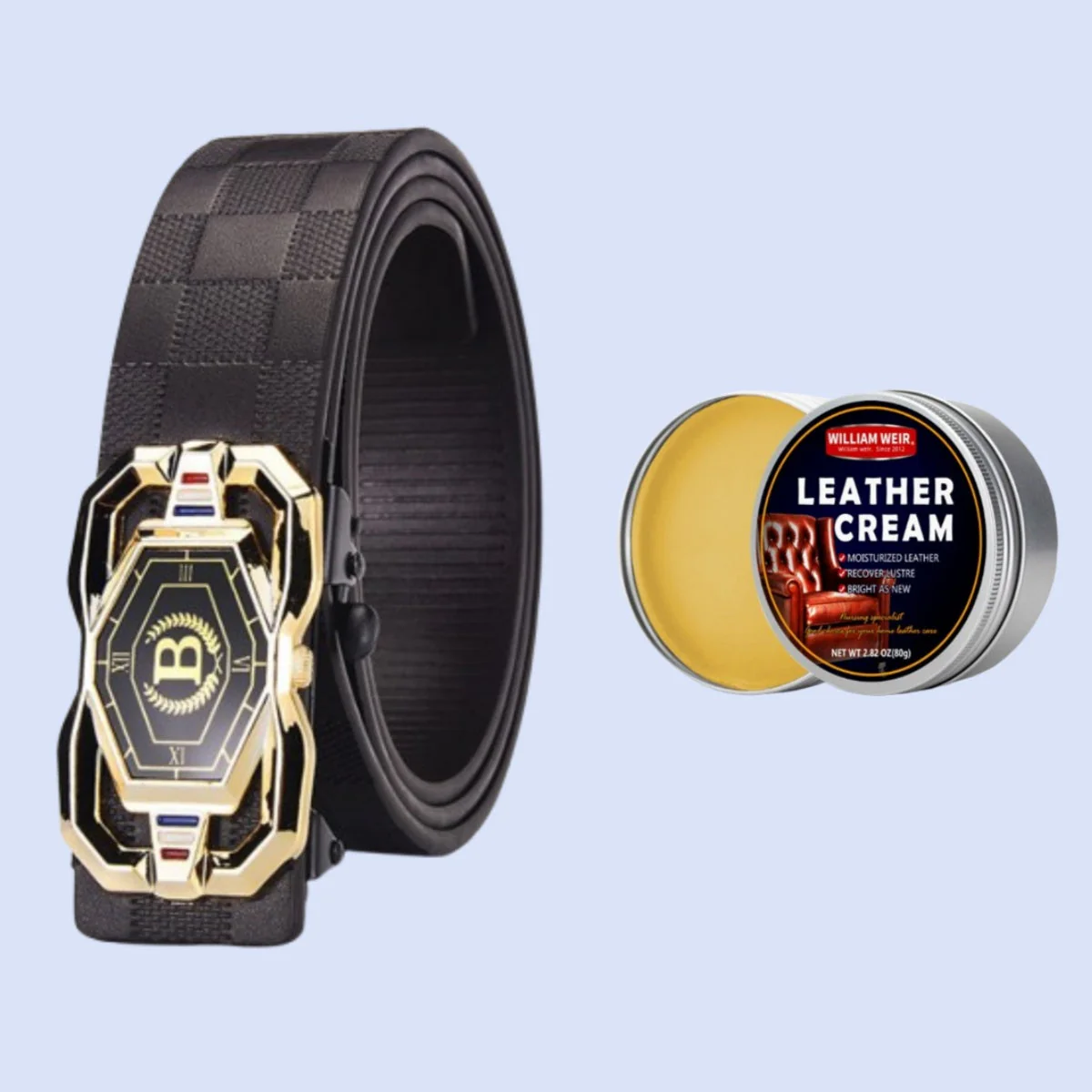 📢📢50 %  DE RÉDUCTION !! ⏰🐊Ceinture en cuir pour homme avec motif crocodile raffiné, boucle automatique et fabriquée en cuir de vachette. - Image 19